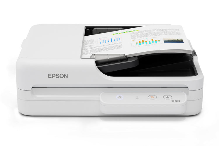 EPSON DS-1730 Flatbed & ADF scanner 1200 x 1200 DPI A4 Black, White (B11B273201) - Cartouches Certifiees