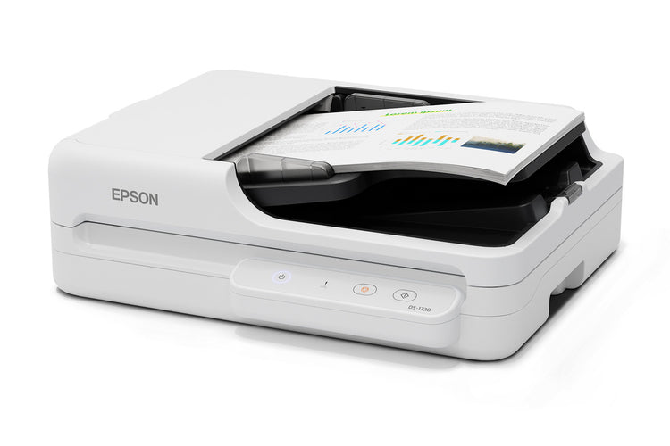 EPSON DS-1730 Flatbed & ADF scanner 1200 x 1200 DPI A4 Black, White (B11B273201) - Cartouches Certifiees