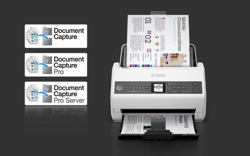 EPSON DS-730N Sheet-fed scanner 600 x 600 DPI A4 Black, Grey (B11B259201) - Cartouches Certifiees