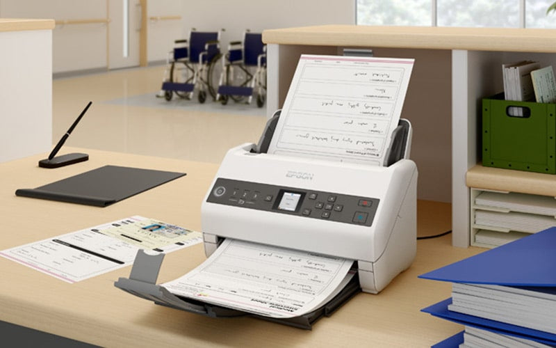 EPSON DS-730N Sheet-fed scanner 600 x 600 DPI A4 Black, Grey (B11B259201) - Cartouches Certifiees