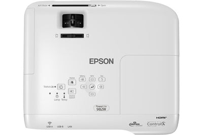 EPSON PowerLite 982W 4200 ANSI lumens 3LCD WXGA (1280x800) White (V11H987020) - Cartouches Certifiees