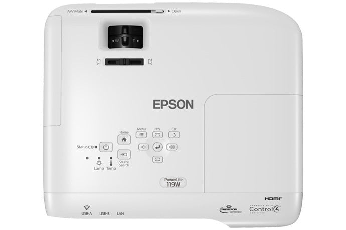 EPSON PowerLite data projector Standard throw projector 4000 ANSI lumens 3LCD WXGA (1200x800) White (V11H985020) - Cartouches Certifiees