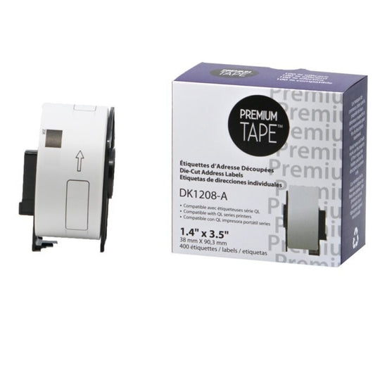 Compatible BROTHER DK1208 Adress Labels 1.4'' x 3.5'' (1 x 400) Premium Quality