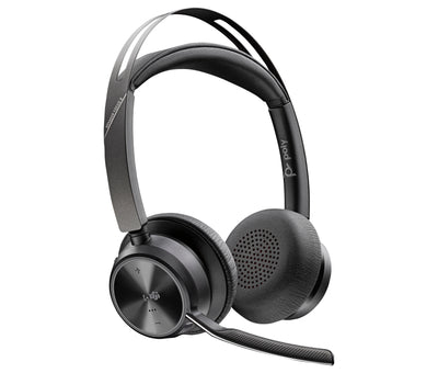 Poly Voyager Focus 2 Microsoft Teams Certified USB-C-C Headset +USB-C/A Adapter +Charging Stand Sans fil Arceau Bureau/Centre d'appels Bluetooth Socle de chargement Noir - Image 1