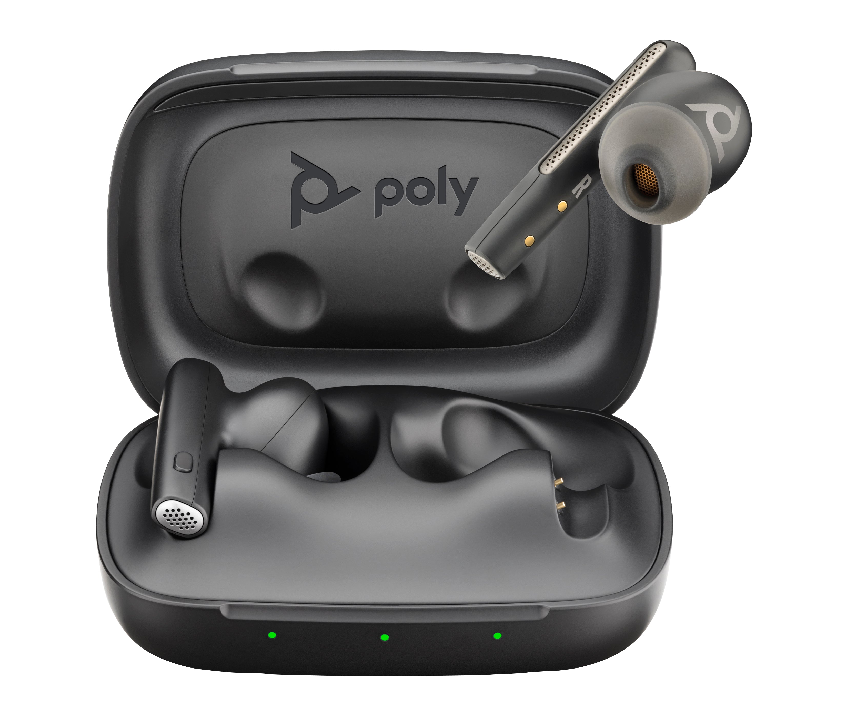 Poly Voyager Free 60 UC Carbon Black Earbuds +BT700 USB-C Adapter +Basic Charge Case Casque Sans fil Ecouteurs Appels/Musique USB Type-C Bluetooth - Image 1