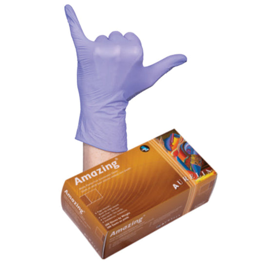 Aurelia Amazing 2mil Nitrile Gloves - Purple - Case of 10 boxes