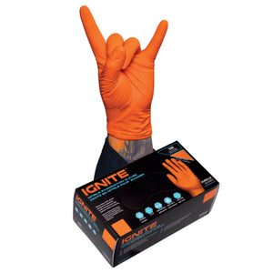 Aurelia Ignite 7mil Nitrile Gloves - Orange - Case of 10 boxes - Stopgerms
