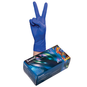 Aurelia Sonic 2.2mil Nitrile Gloves - Cobalt Blue - Case of 10 boxes - Stopgerms