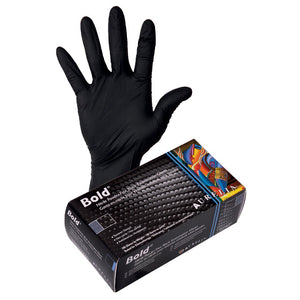 Aurelia Bold Max 6mil Nitrile Gloves - Black - Case of 10 boxes - Stopgerms