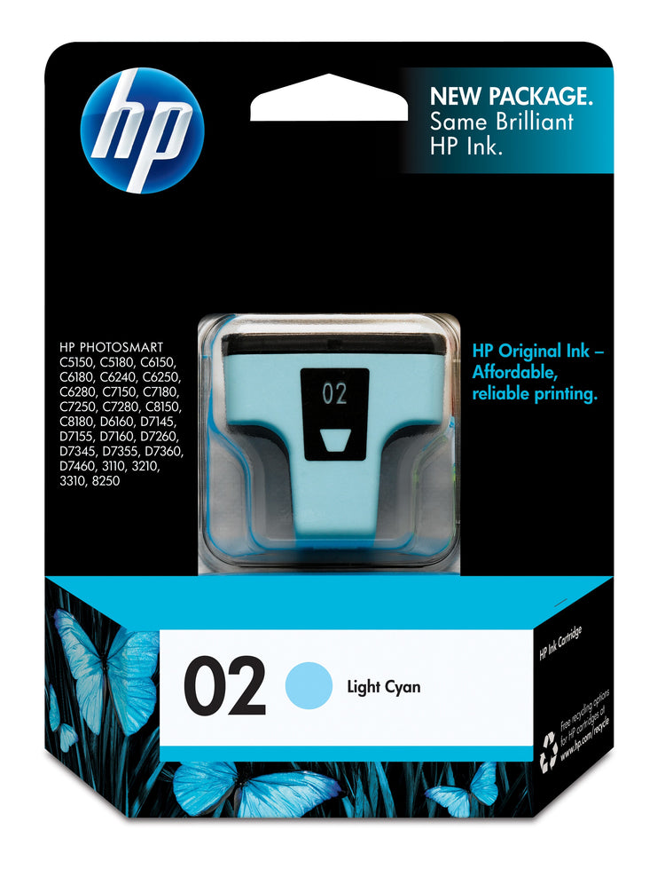 HP 02 (C8774WN) Photo Cyan Original Inkjet Cartridge - Cartouches Certifiees