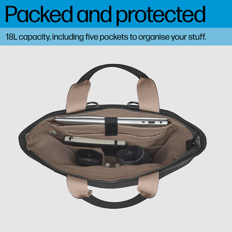 HP 14 Convertible Laptop Backpack Tote 35.8 cm (14.1") Black (9C2H1AA) - Cartouches Certifiees