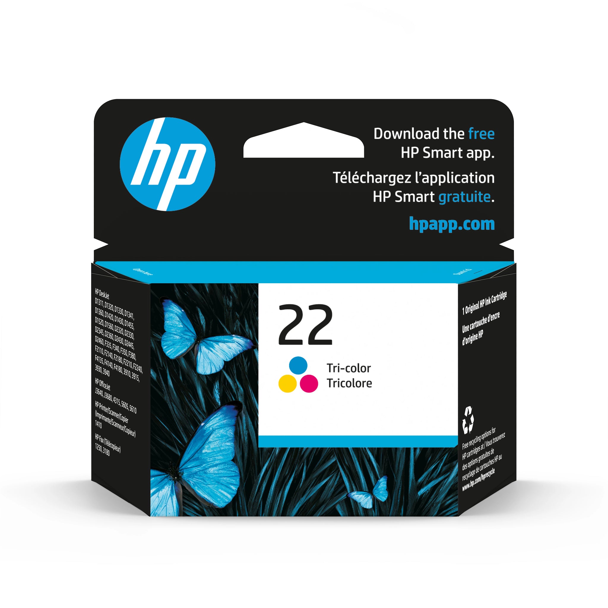 HP 22 (C9352AN) Color Original Inkjet Cartridge - Cartouches Certifiees