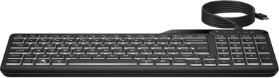 HP 405 Backlit Wired keyboard Home USB Black (7N7C1UT#ABA) - Cartouches Certifiees