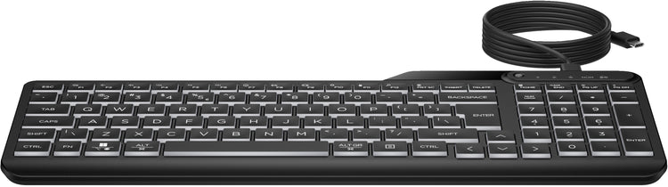 HP 405 Backlit Wired keyboard Home USB Black (7N7C1UT#ABA) - Cartouches Certifiees