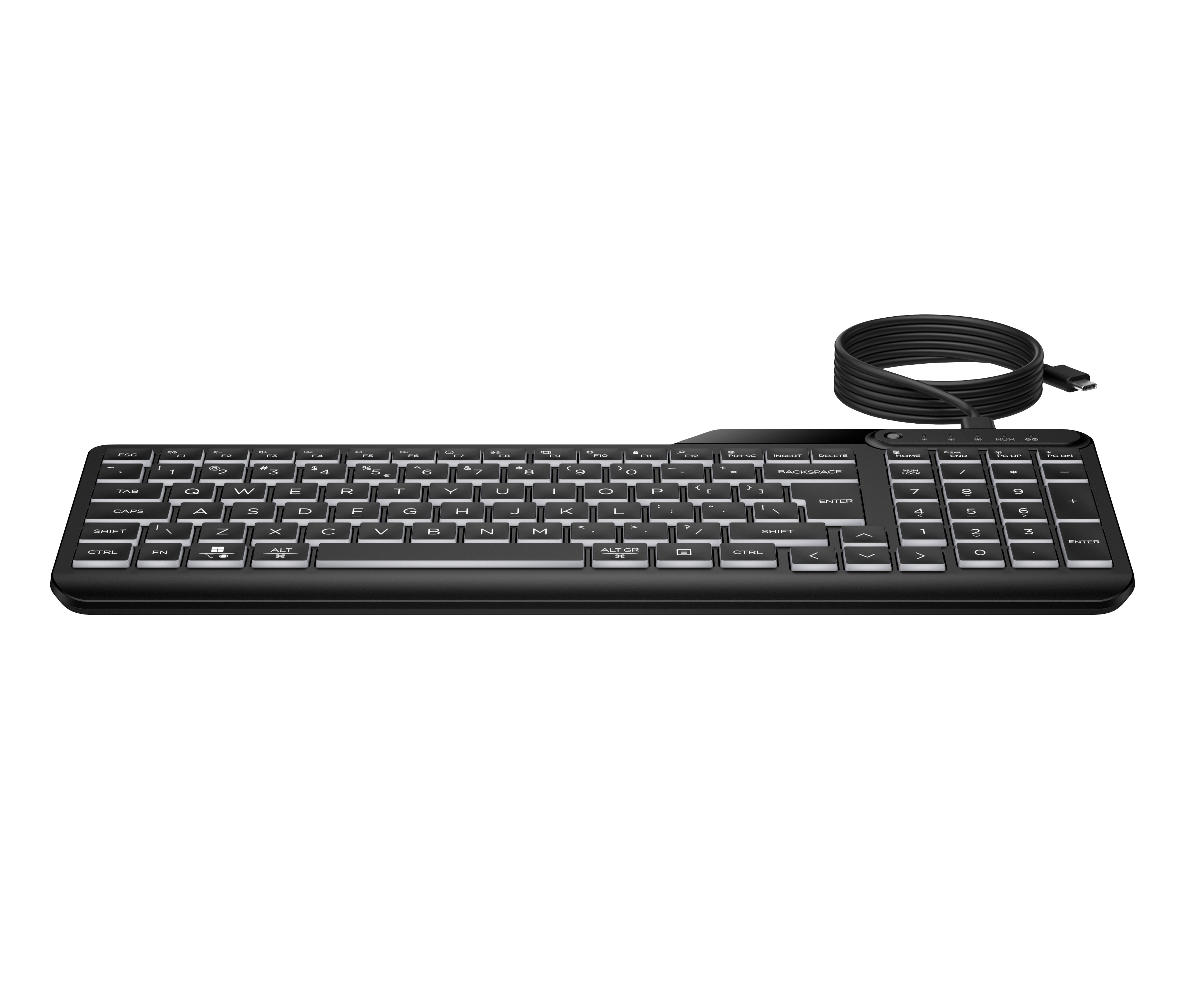HP 405 Backlit Wired keyboard Home USB Black (7N7C1UT#ABA) - Cartouches Certifiees