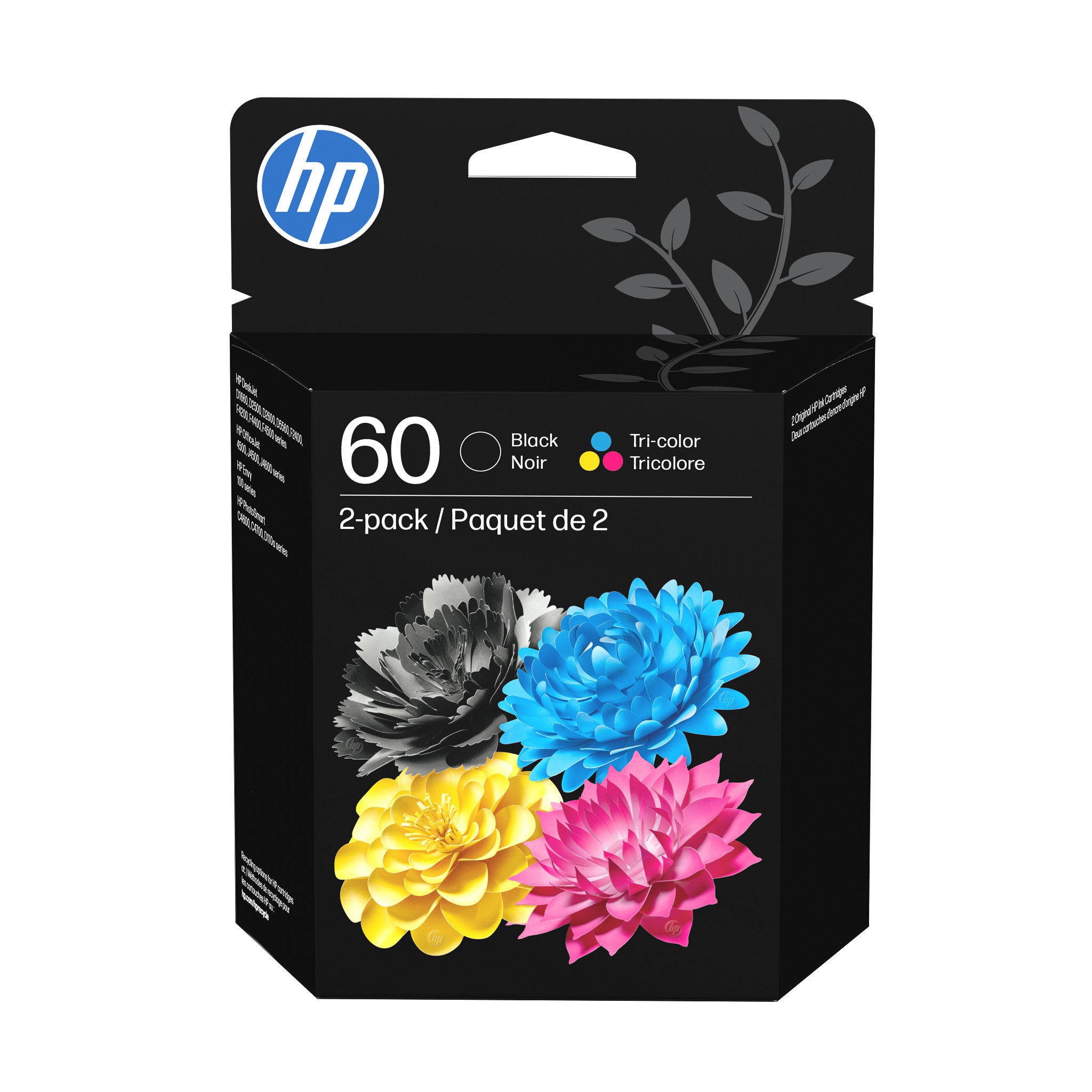 HP 60 (N9H63FN) Combo Pack Black and Color Original Inkjet Cartridge - Cartouches Certifiees