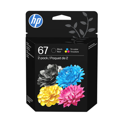 HP 67 (3YP29AN) 2 Pack Black And Color Original Inkjet Cartridge - Cartouches Certifiees