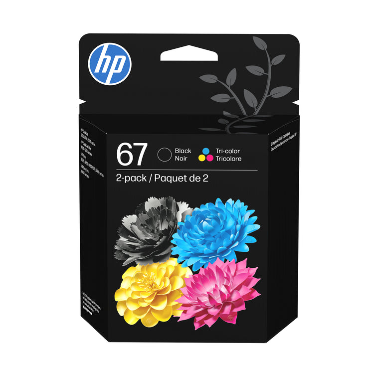 HP 67 (3YP29AN) 2 Pack Black And Color Original Inkjet Cartridge - Cartouches Certifiees