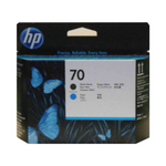 HP 70 - 130ml (C9404A) Matte Black and Cyan Original Printhead - Cartouches Certifiees