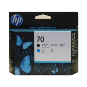 HP 70 - 130ml (C9404A) Matte Black and Cyan Original Printhead - Cartouches Certifiees