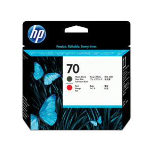 HP 70 - 130ml (C9409A) Matte Black and Red Original Printhead - Cartouches Certifiees