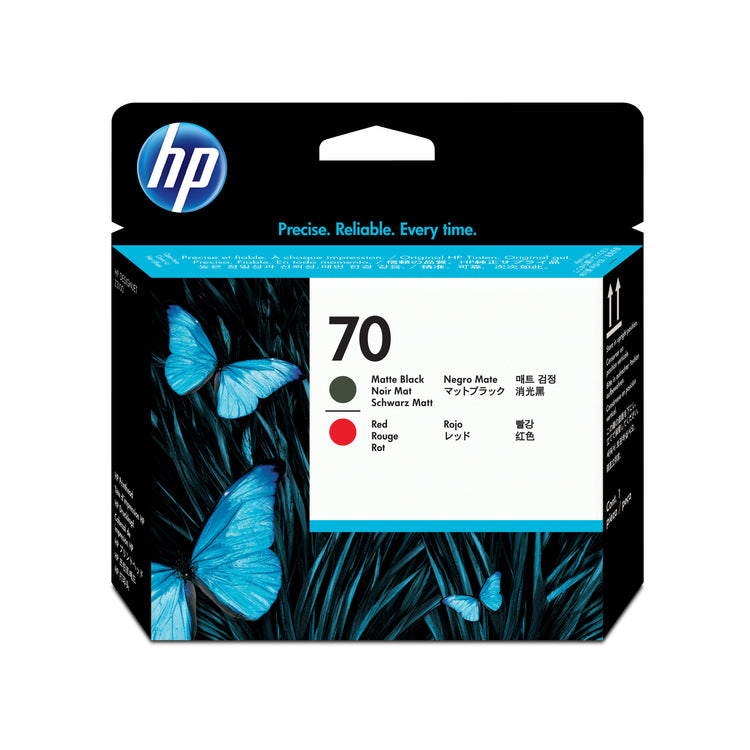 HP 70 - 130ml (C9409A) Matte Black and Red Original Printhead - Cartouches Certifiees