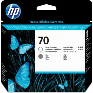 HP 70 - 130ml (C9410A) Gloss Enhancer and Gray Original Printhead - Cartouches Certifiees