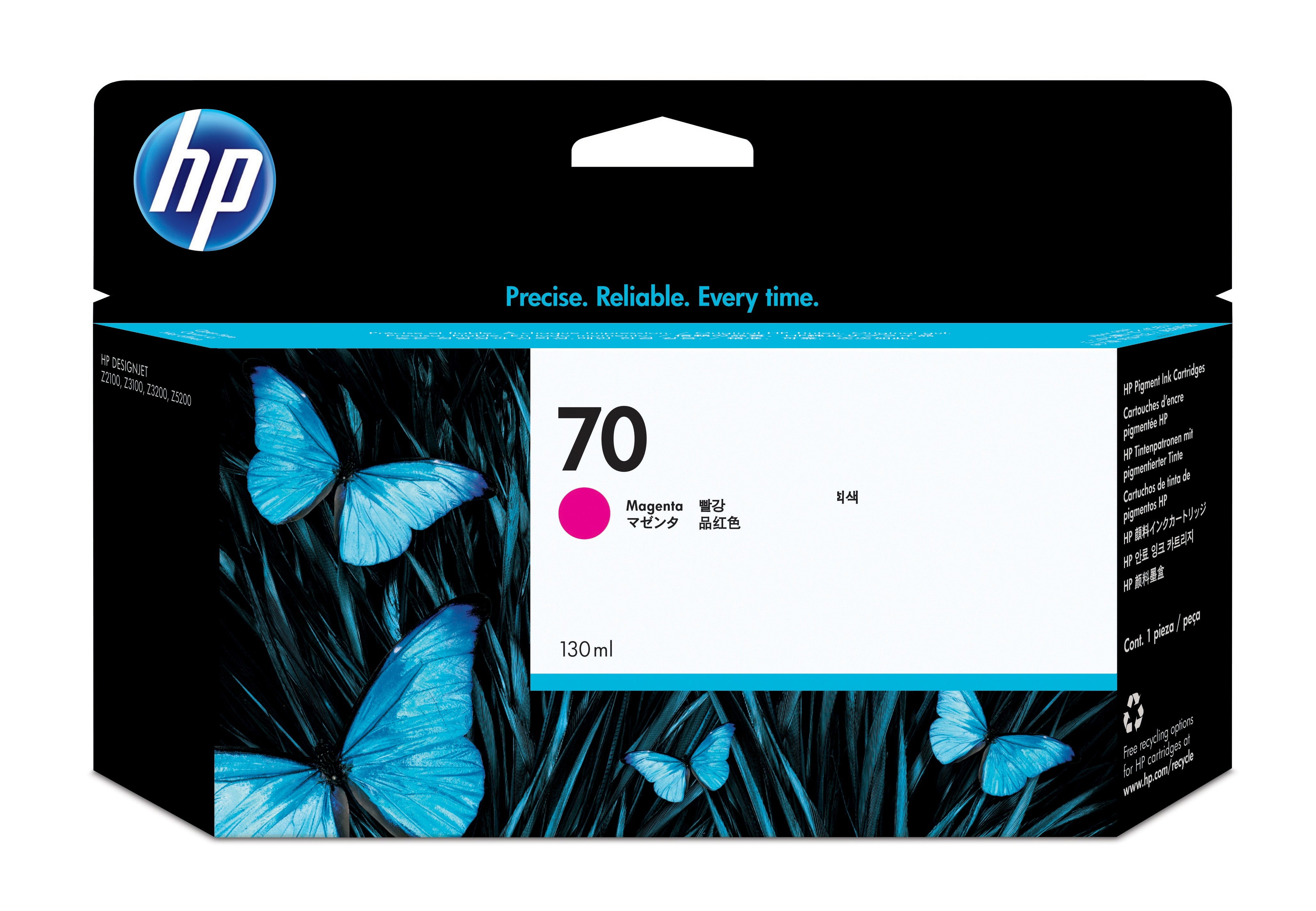 HP 70 - 130ml (C9453A) Magenta Original Inkjet Cartridge - Cartouches Certifiees