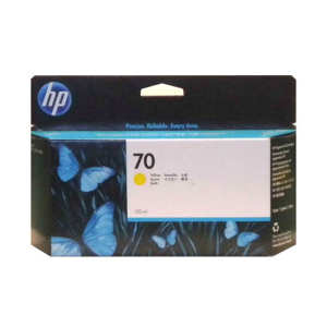 HP 70 - 130ml (C9454A) Yellow Original Inkjet Cartridge - Cartouches Certifiees