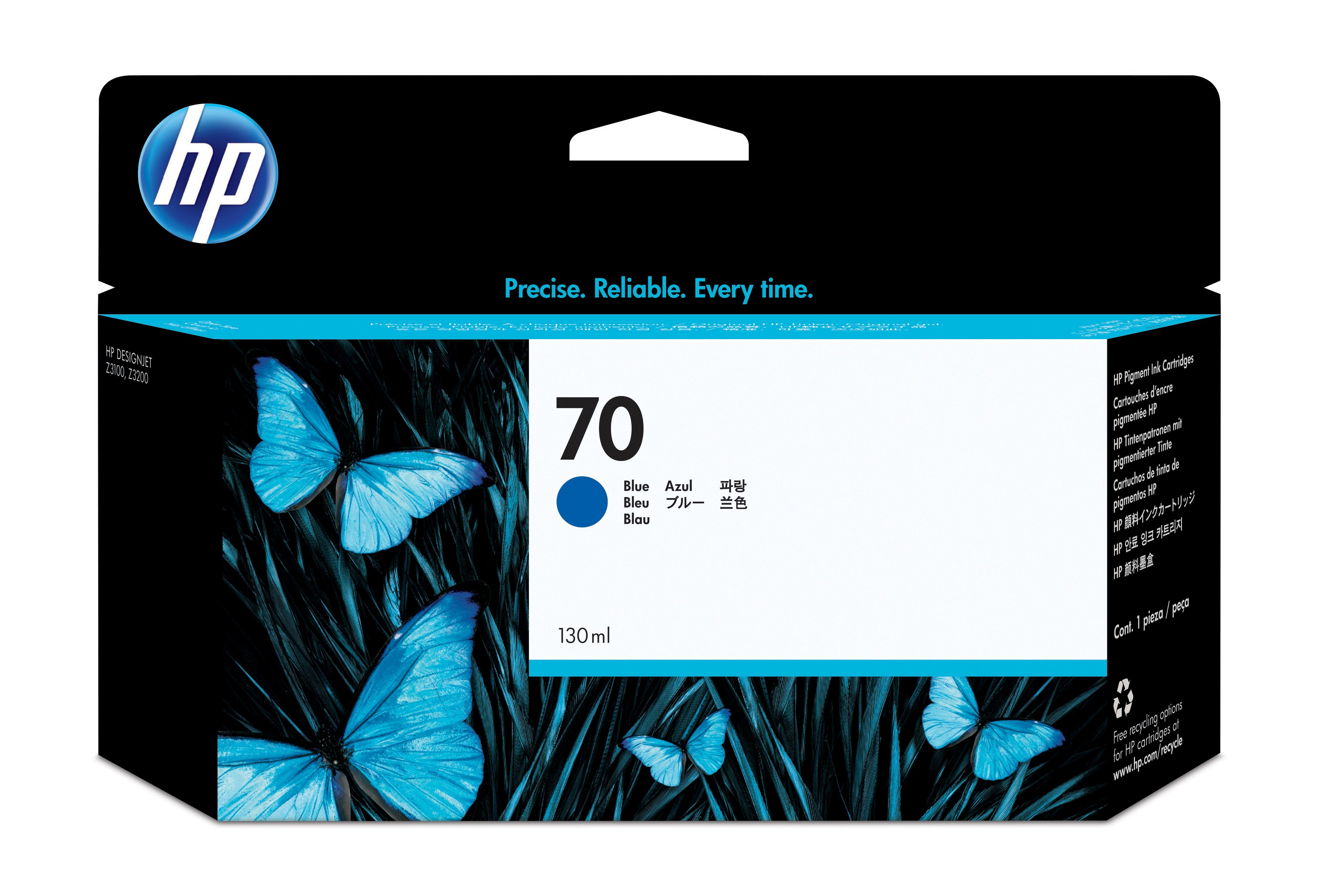 HP 70 - 130ml (C9458A) Blue Original Inkjet Cartridge - Cartouches Certifiees