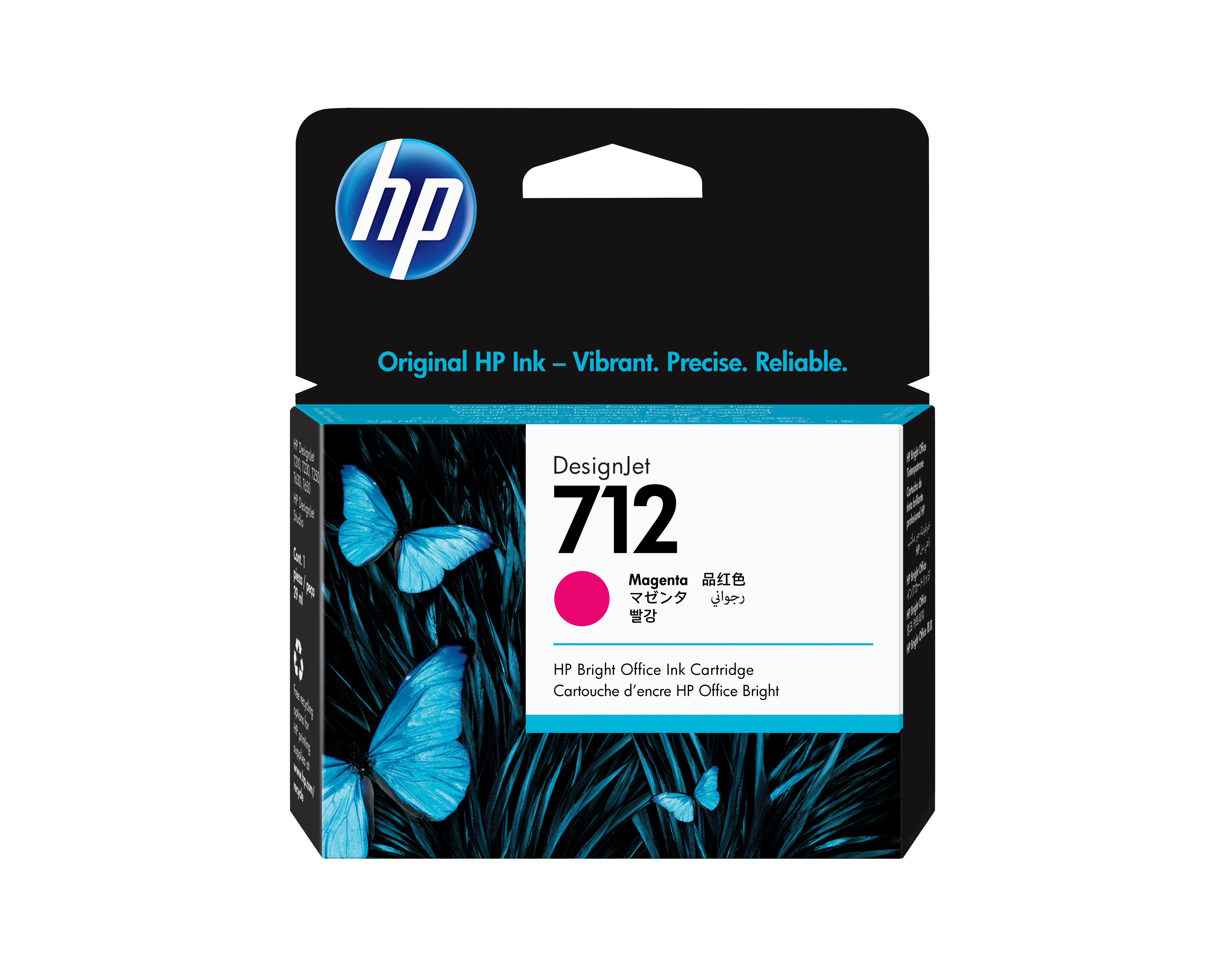 HP 712 - 29ml (3ED68A) Magenta Original Inkjet Cartridge - Cartouches Certifiees