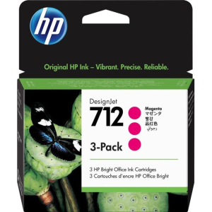 HP 712  - 29ml (3ED78A) Tri Pack Magenta Original Inkjet Cartridge - Cartouches Certifiees