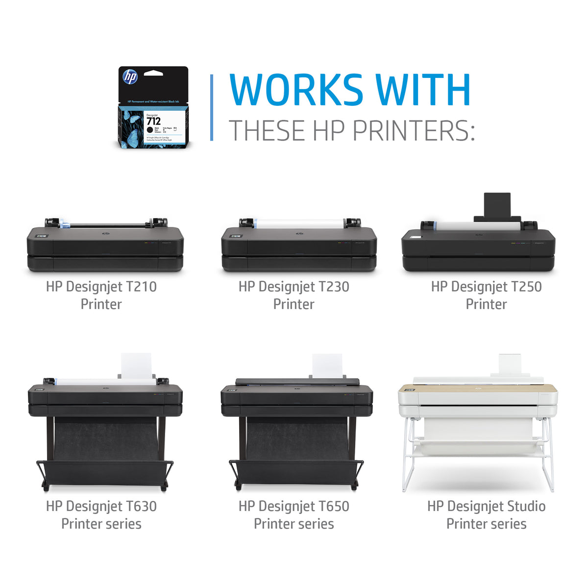 HP 712 - 80ml (3ED71A) Black Original Inkjet Cartridge - Cartouches Certifiees