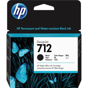 HP 712 - 80ml (3ED71A) Black Original Inkjet Cartridge - Cartouches Certifiees