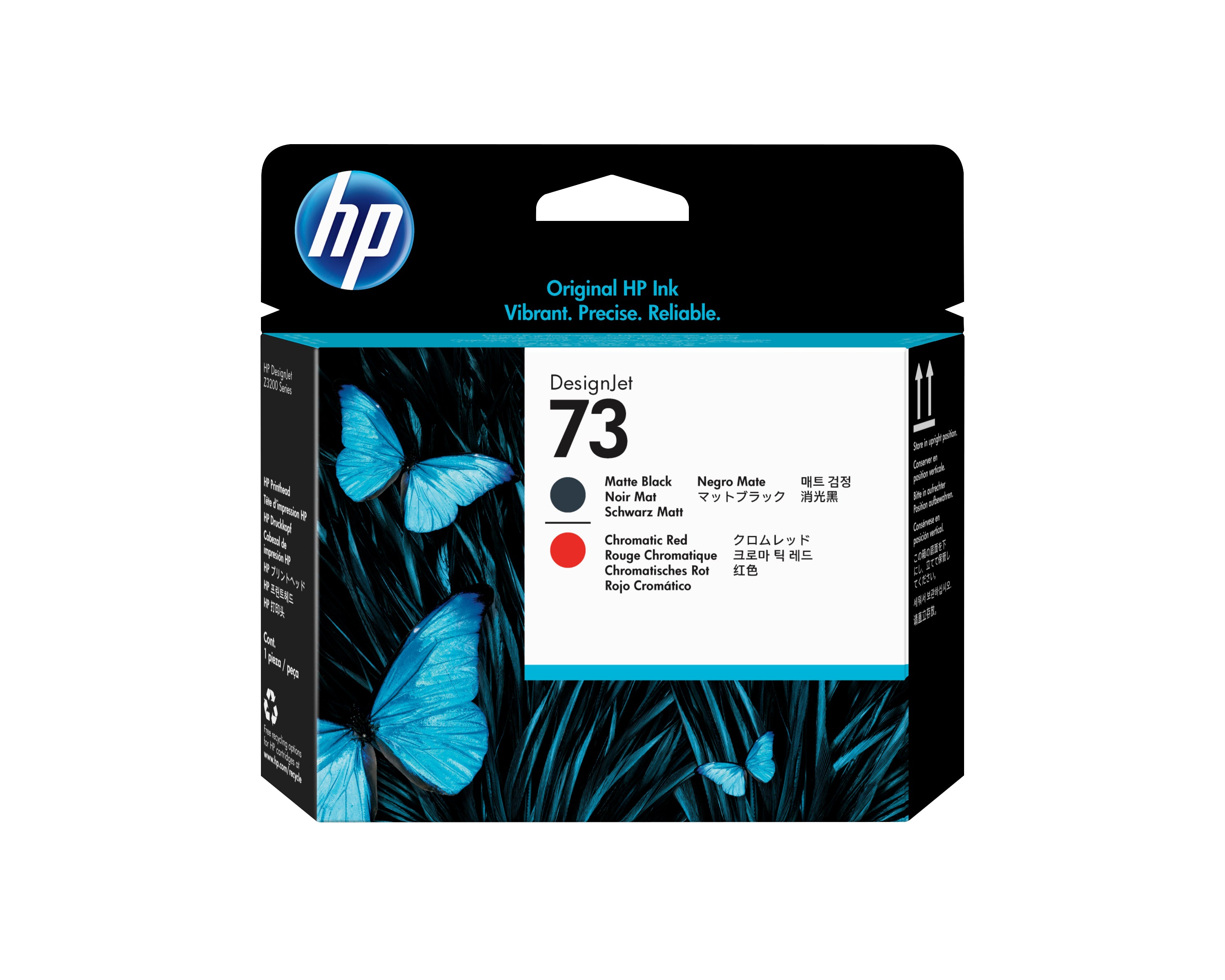 HP 73 (CD949A) Matte Black and Chromatic Red Original Printhead - Cartouches Certifiees