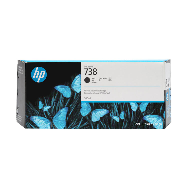 HP 738-300ml (498N8A) Black Original Inkjet Cartridge - Cartouches Certifiees