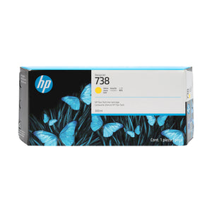 HP 738-300ml (676M8A) Yellow Original Inkjet Cartridge - Cartouches Certifiees