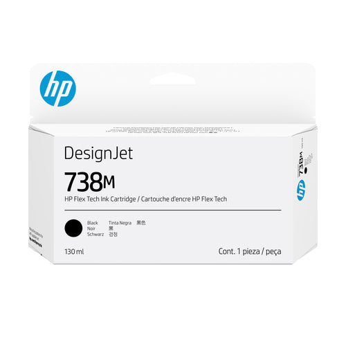 HP 738M 130-ml Black DesignJet Ink Cartridge (A24VLA) - Cartouches Certifiees
