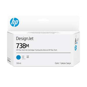 HP 738M 130-ml Cyan DesignJet Ink Cartridge (A24VMA) - Cartouches Certifiees