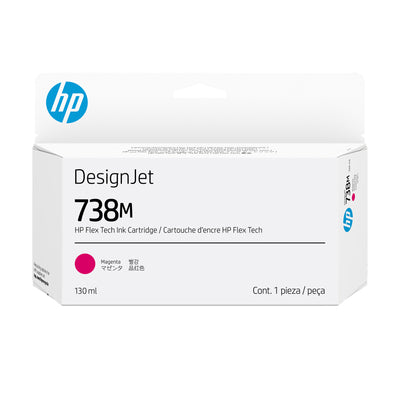 HP 738M 130-ml Magenta DesignJet Ink Cartridge (A24VNA) - Cartouches Certifiees