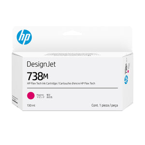 HP 738M 130-ml Magenta DesignJet Ink Cartridge (A24VNA) - Cartouches Certifiees