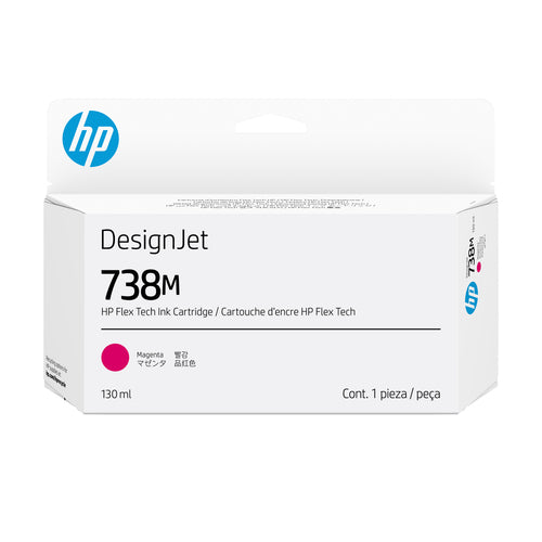 HP 738M 130-ml Magenta DesignJet Ink Cartridge (A24VNA) - Cartouches Certifiees