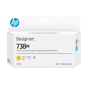 HP 738M 130-ml Yellow DesignJet Ink Cartridge (A24VPA) - Cartouches Certifiees