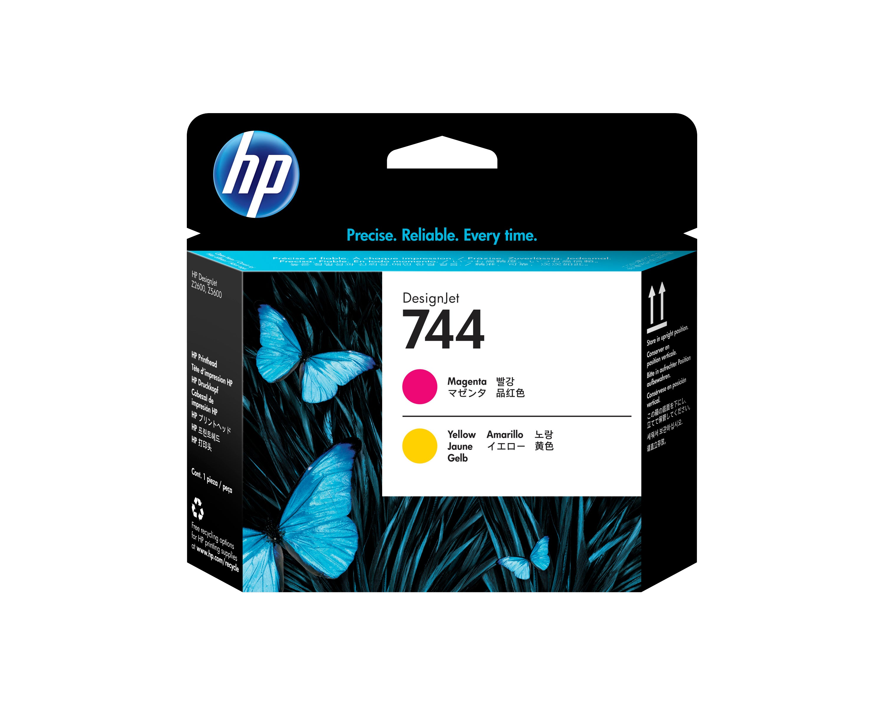 HP 744PHM/Y (F9J87A) PHMBY Original Cartridge and printhead - Cartouches Certifiees