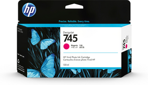 HP 745 - 130ml (F9J95A) Magenta Original Inkjet Cartridge - Cartouches Certifiees