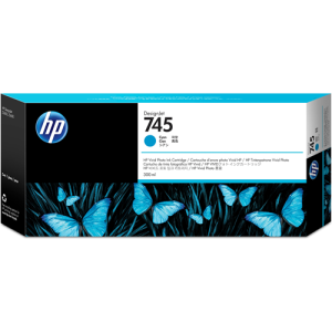 HP 745 - 300ml (F9K03A) Cyan Original Inkjet Cartridge - Cartouches Certifiees