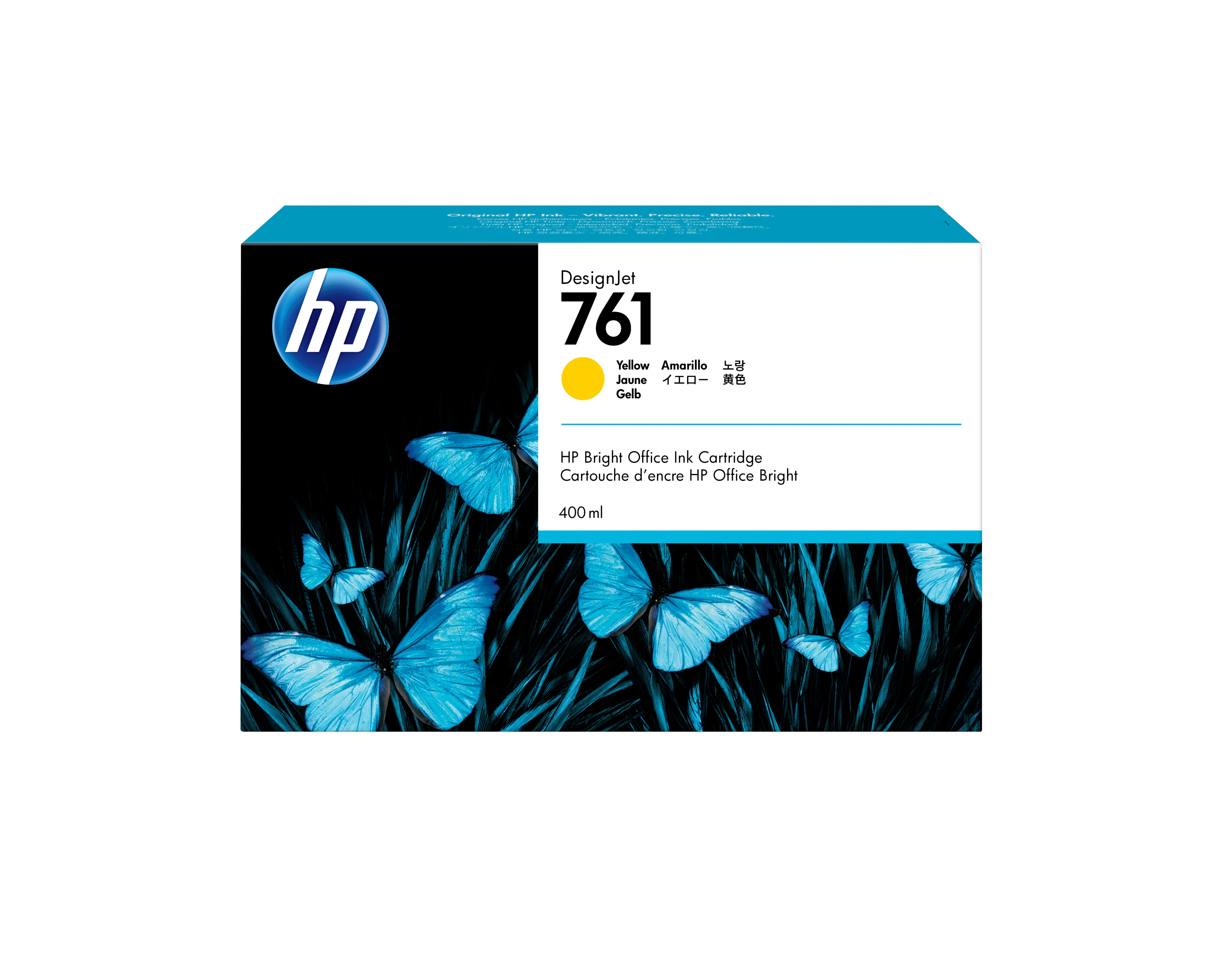 HP 761 - 400ml (CM992A) Yellow Original Inkjet Cartridge - Cartouches Certifiees