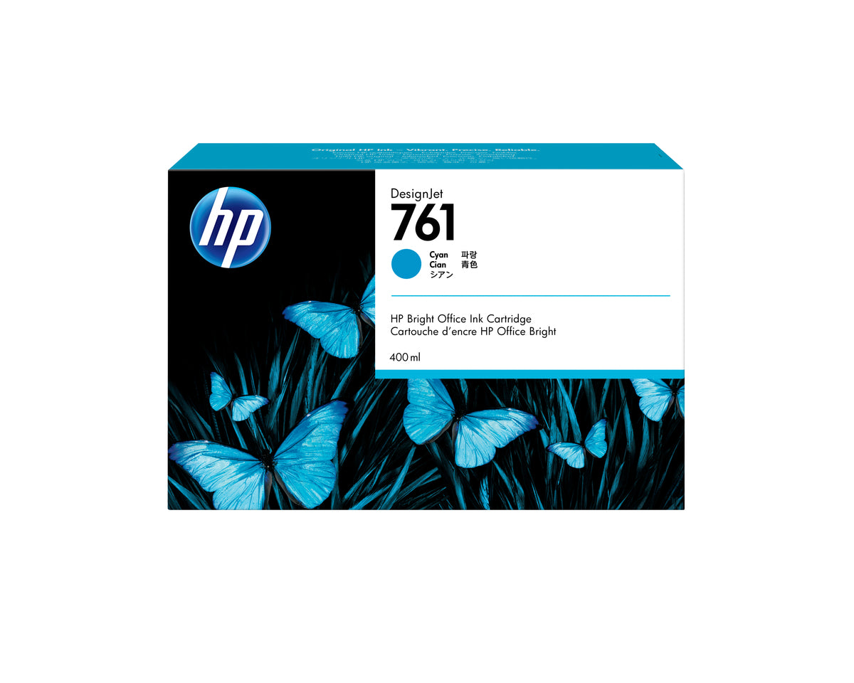 HP 761 - 400ml (CM994A) Cyan Original Inkjet Cartridge - Cartouches Certifiees