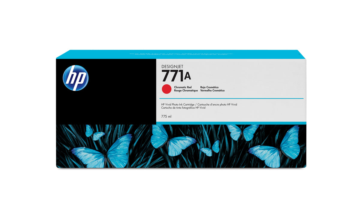 HP 771A - 775ml (B6Y16A) Chromatic Red Original Inkjet Cartridge - Cartouches Certifiees