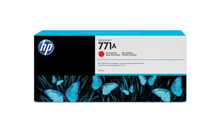 HP 771A - 775ml (B6Y16A) Chromatic Red Original Inkjet Cartridge - Cartouches Certifiees